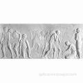 Large Working People Gray Marble Wall Relief Stone Garden Statues